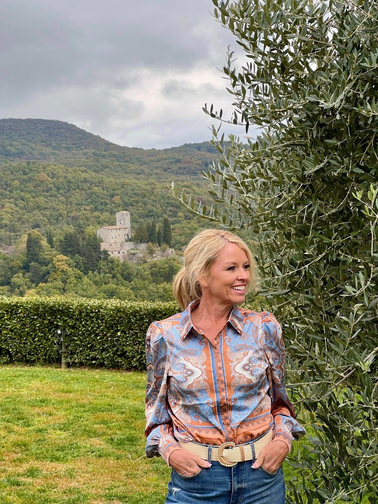 Angela Hughes in Tuscany