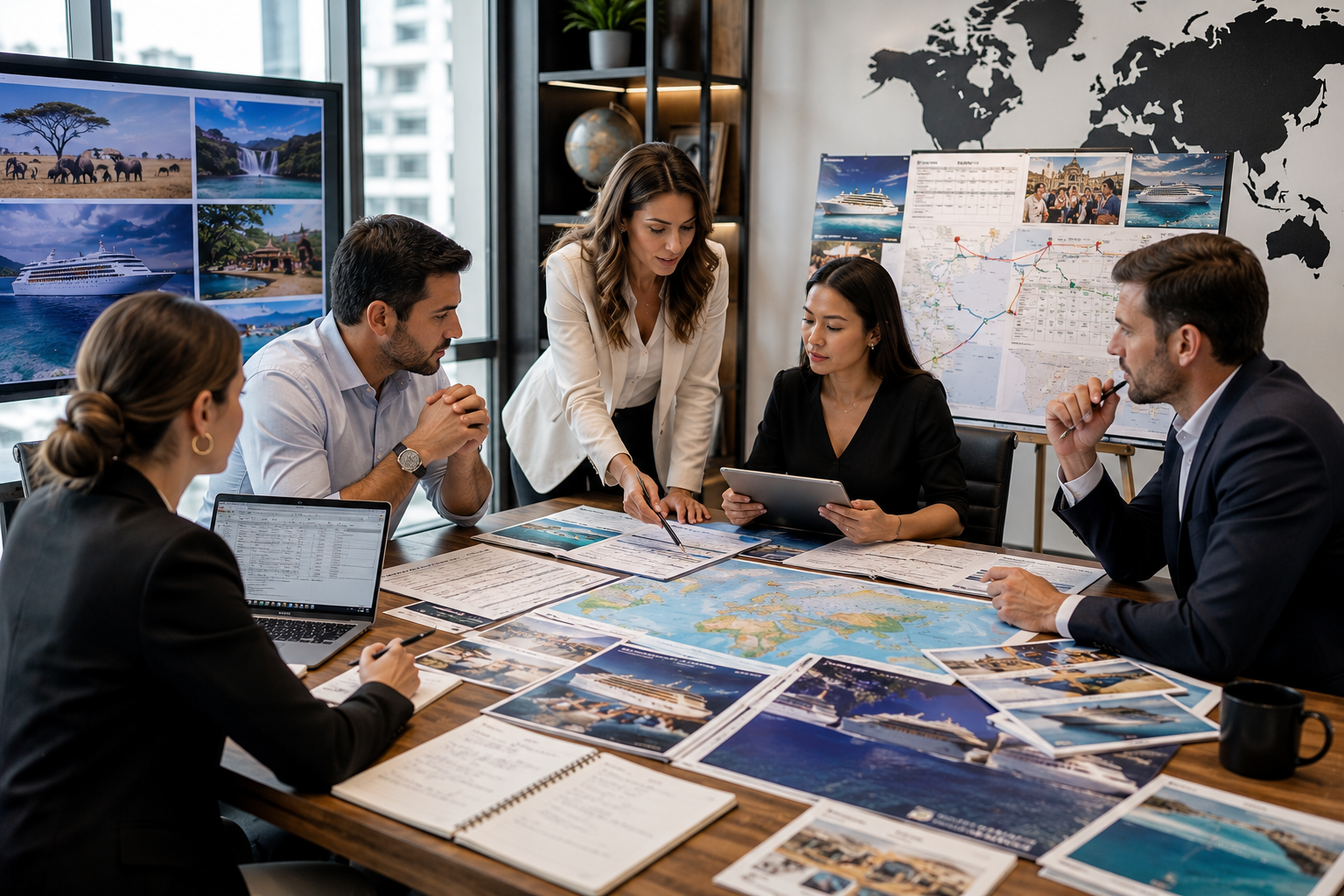 Luxury travel advisor creating a flexible and personalized itinerary for a client.