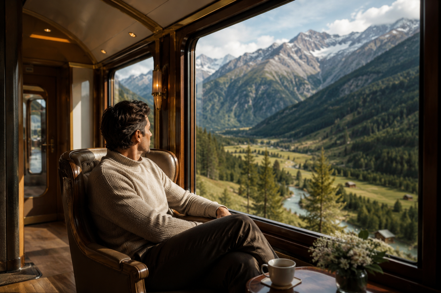 Luxury travelers enjoying a restorative wellness experience focused on relaxation, mindfulness, and personal well-being.