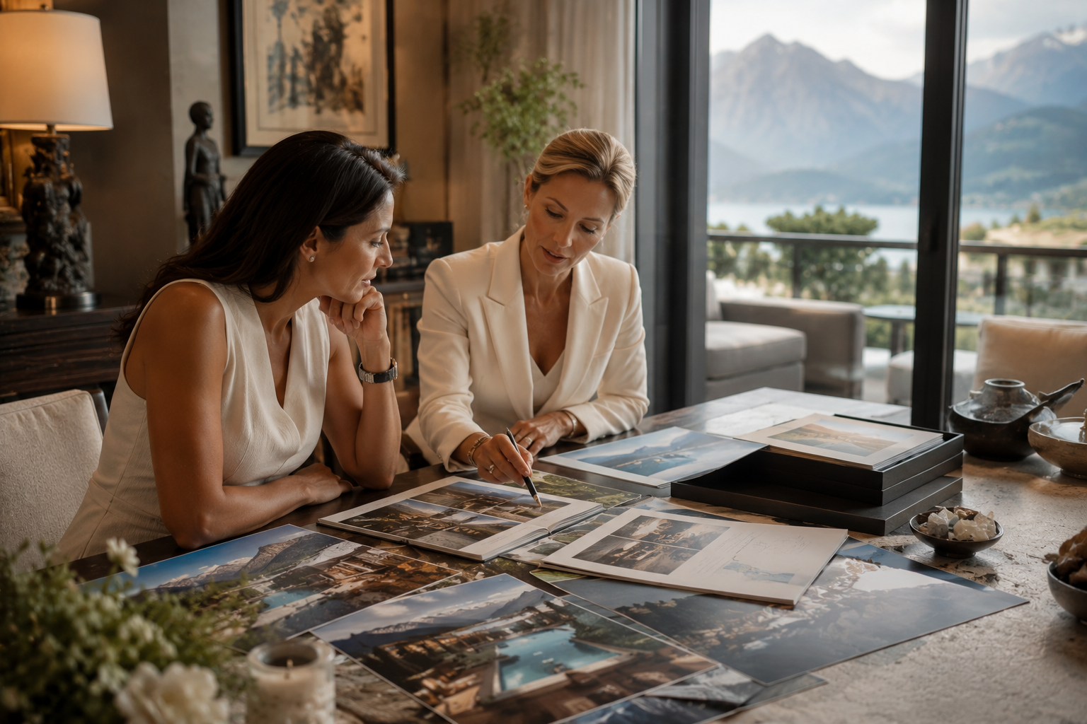 Affluent travelers participating in a luxury wellness experience centered on longevity, health optimization, and preventative well-being.